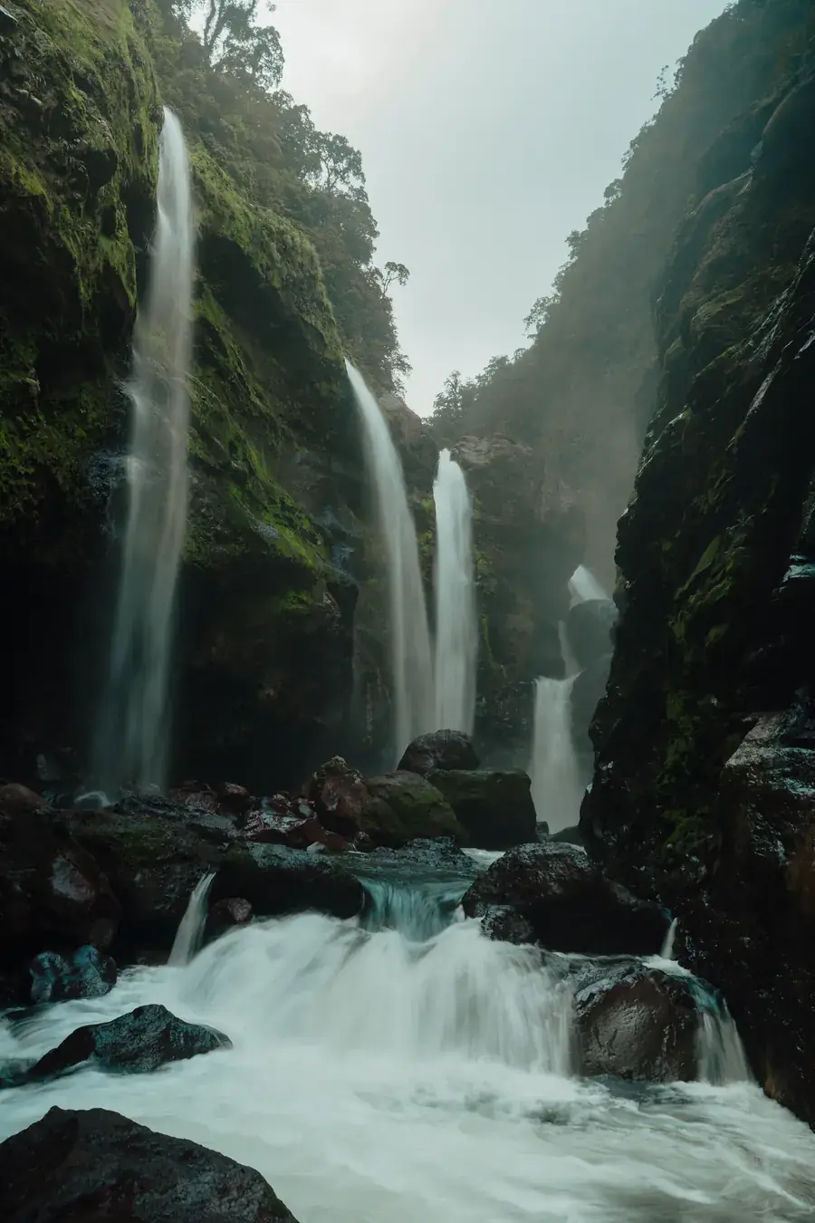 Cascadas del Cañón Jurásico entre la selva