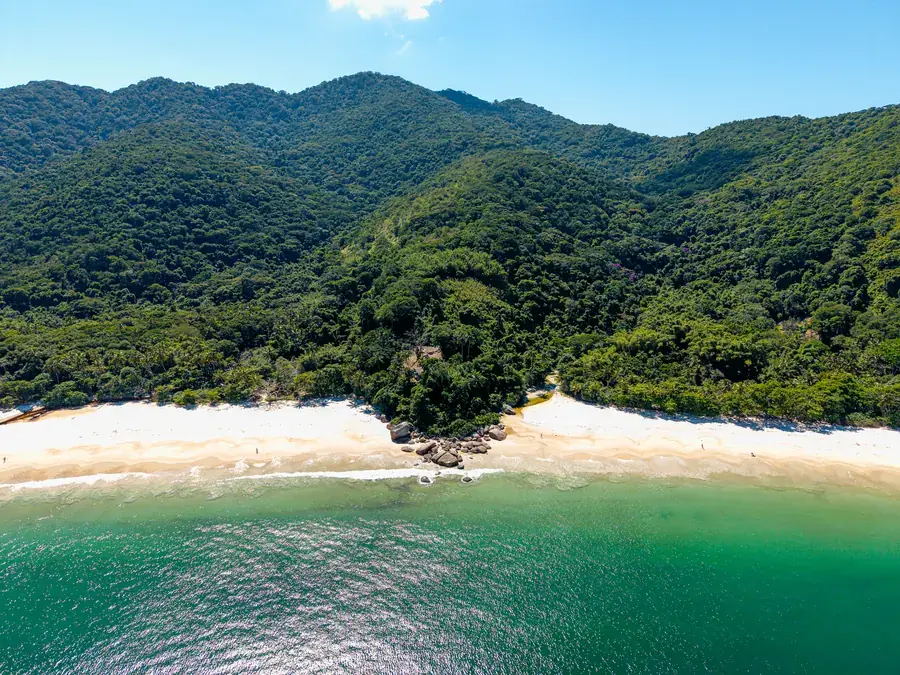 Playa de Ilha Grande vista desde el aire